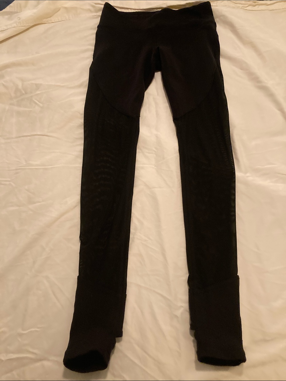 Alo Black High-Waist Mesh Panel Leggings